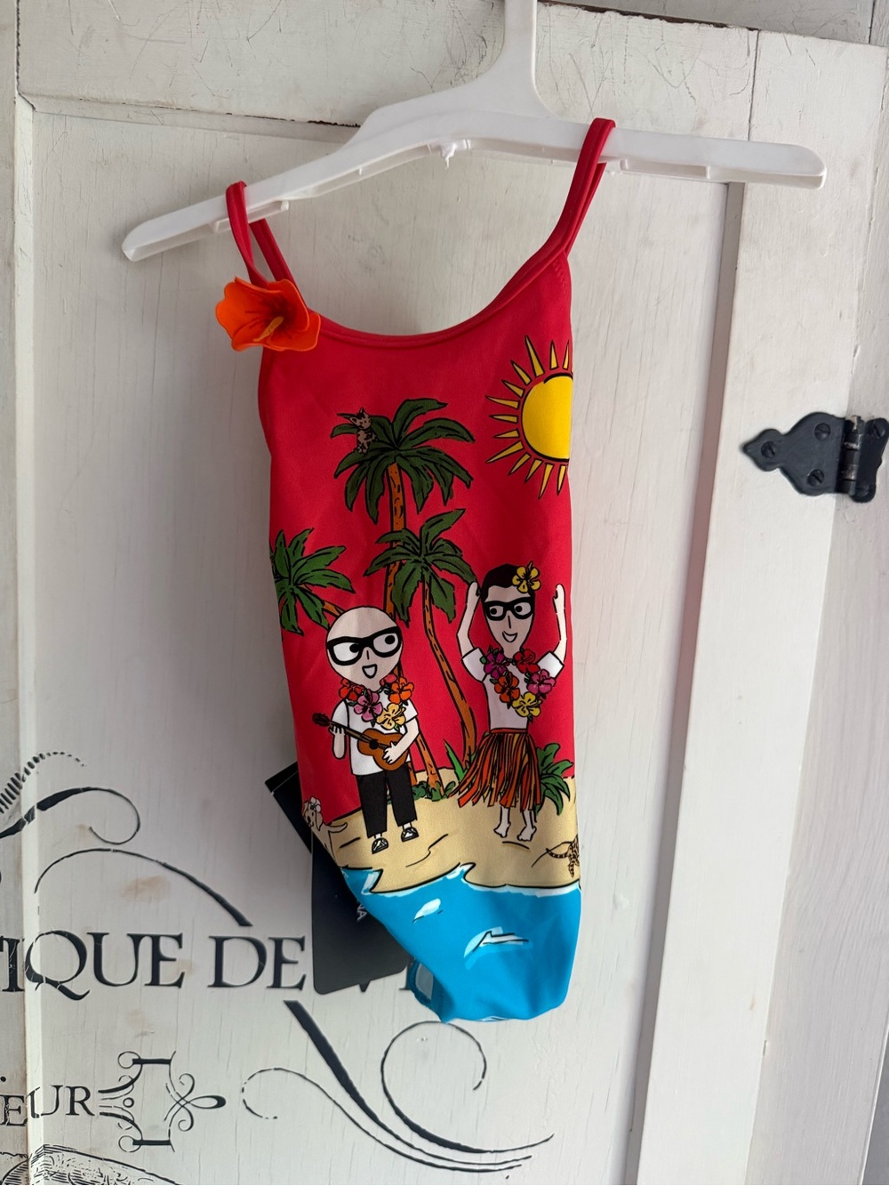 NWT Guaranteed Authentic Dolce & Gabbana “Hawaii” themed One-Piece Swimsuit - Picture 4 of 16